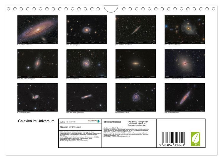 Produktbild: Galaxien im Universum (Wandkalender 2026 DIN A4 quer), CALVENDO Monatskalender