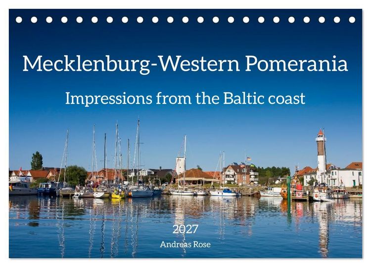 Produktbild: Mecklenburg-Western Pomerania. Impressions from the Baltic coast (Desk Calendar 2027 DIN A5 landscape), CALVENDO 12 Month DeskCalendar