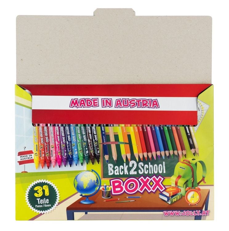 Produktbild: JOLLY Buntstifte + Geodreieck, back to school boxx, 31er Set