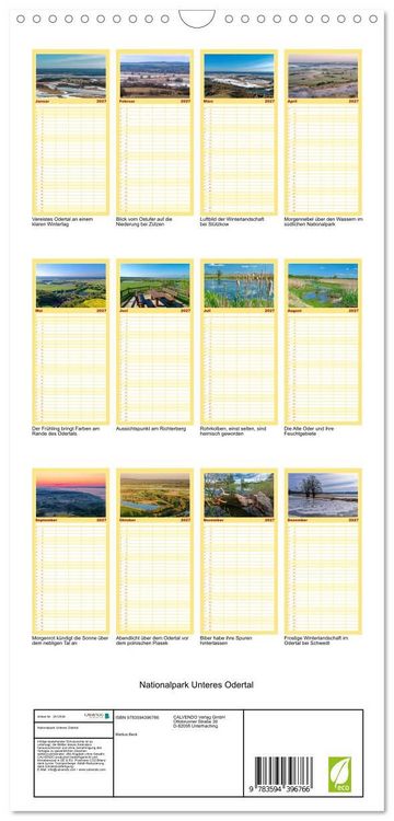 Produktbild: Familienplaner 2027 - Nationalpark Unteres Odertal mit 5 Spalten (Wandkalender, 21 x 45 cm) CALVENDO