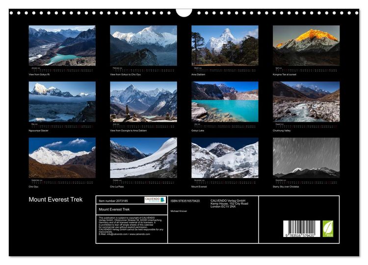 Produktbild: Mount Everest Trek (Wall Calendar 2026 DIN A3 landscape), CALVENDO 12 Month Wall Calendar