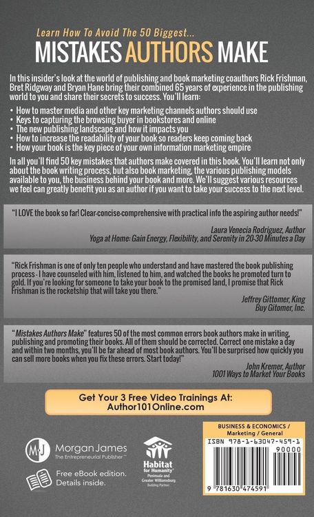 Produktbild: Mistakes Authors Make