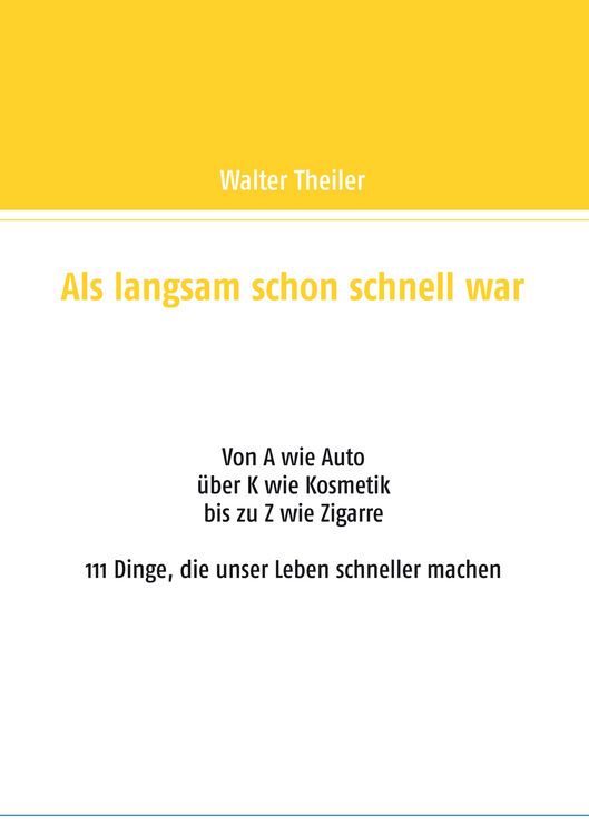 Produktbild: Als langsam schon schnell war