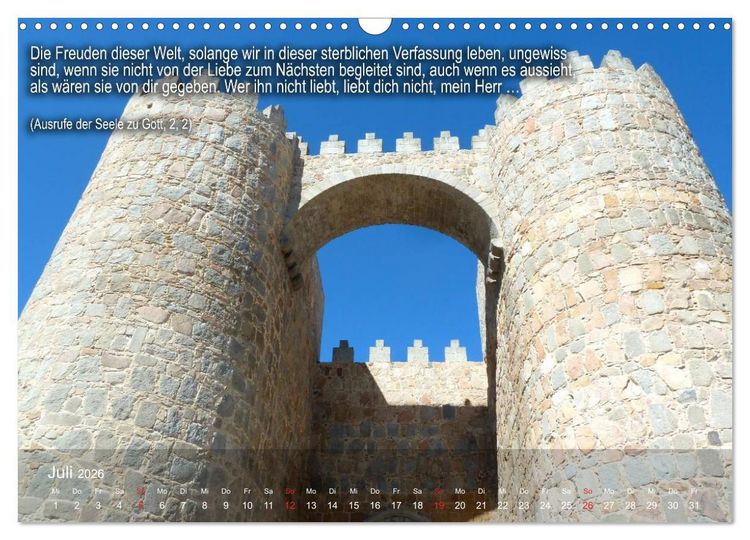 Produktbild: Auf den Spuren der Heilige Teresa von Avila (Wandkalender 2026 DIN A3 quer), CALVENDO Monatskalender