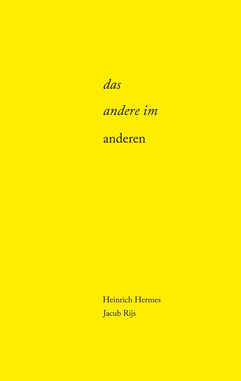 Produktbild: Das Andere im Anderen