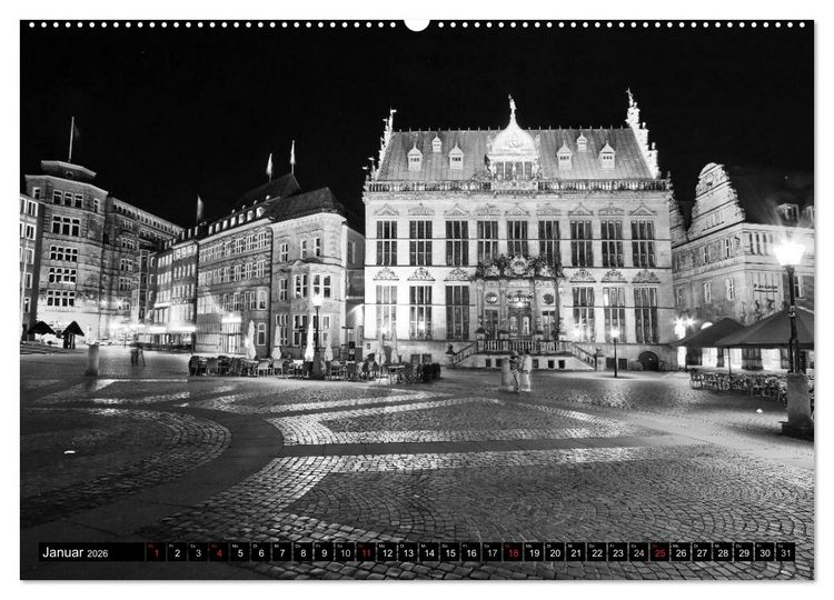 Produktbild: Historisches Bremen (hochwertiger Premium Wandkalender 2026 DIN A2 quer), Kunstdruck in Hochglanz