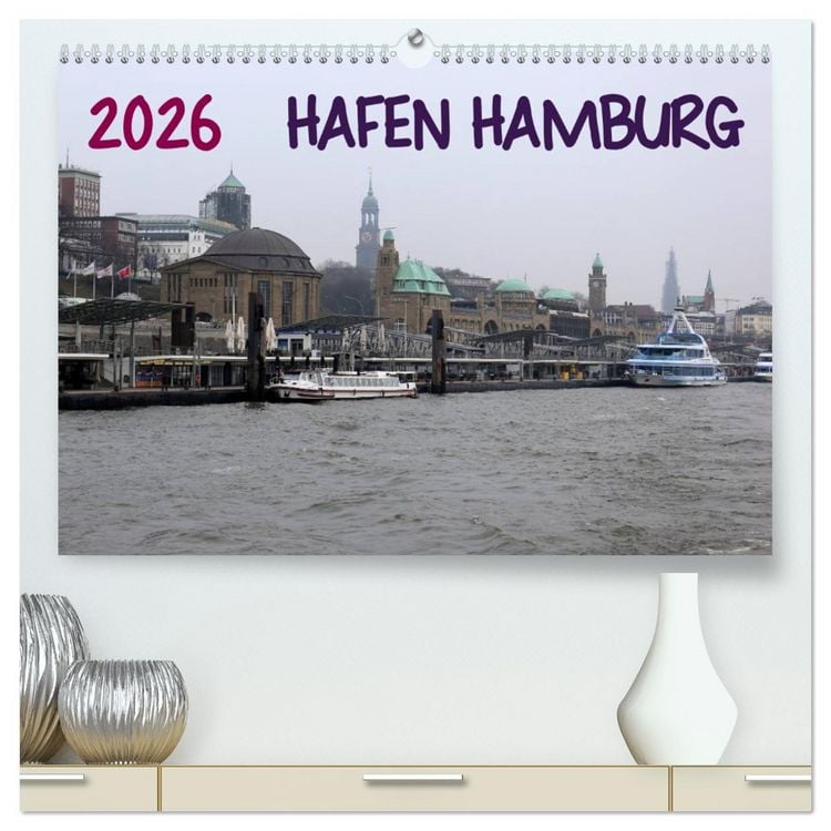 Produktbild: Hafen Hamburg 2026 (hochwertiger Premium Wandkalender 2026 DIN A2 quer), Kunstdruck in Hochglanz