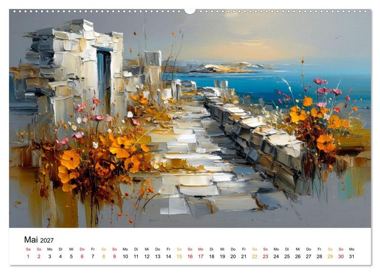 Produktbild: Mediterrane Eleganz (Wandkalender 2027 DIN A2 quer), CALVENDO Monatskalender