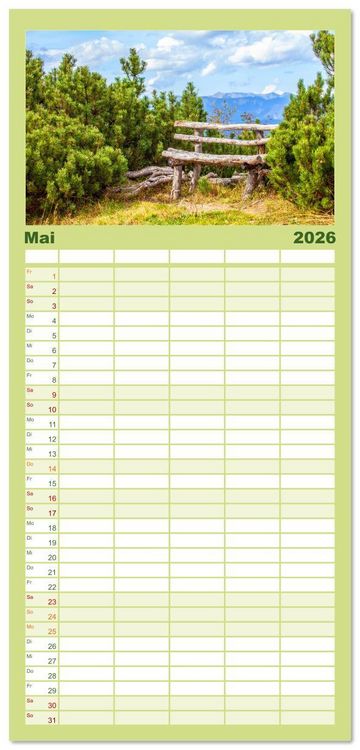 Produktbild: Familienplaner 2026 - Annaberg und Lung&ouml;tz mit 5 Spalten (Wandkalender, 21 x 45 cm) CALVENDO