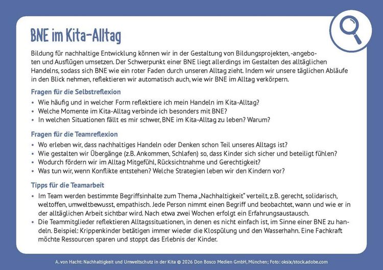 Produktbild: Nachhaltigkeit und Umweltschutz in der Kita
