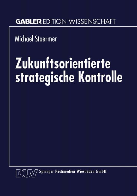 Produktbild: Zukunftsorientierte strategische Kontrolle