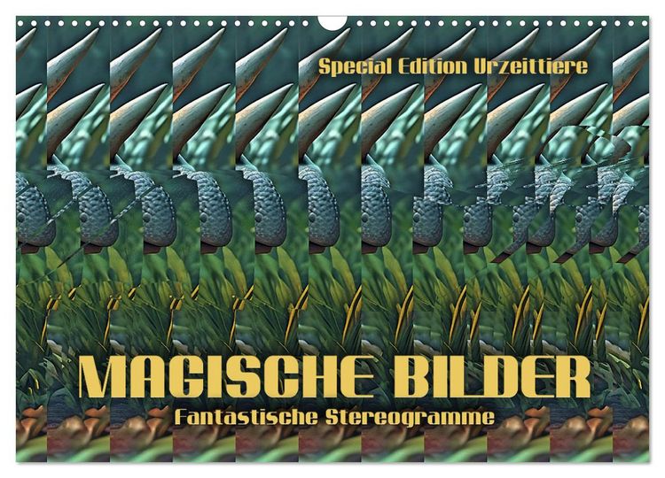 Produktbild: Magische Bilder - fantastische Stereogramme (Wandkalender 2026 DIN A3 quer), CALVENDO Monatskalender