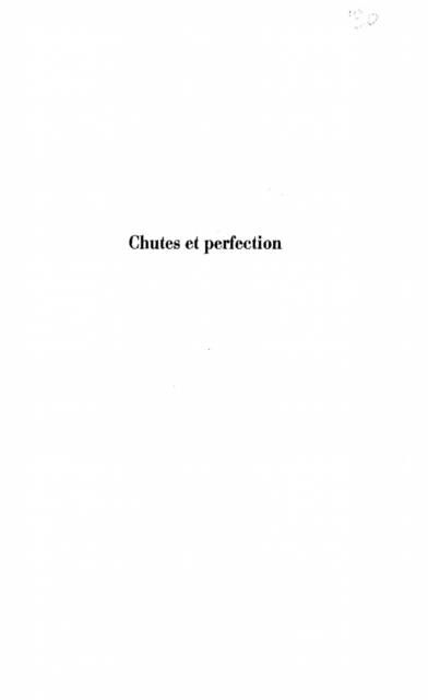 Produktbild: Chutes et perfection