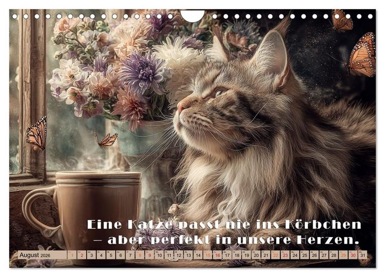 Produktbild: Miau-velous Pfotenpoesie (Wandkalender 2026 DIN A4 quer), CALVENDO Monatskalender