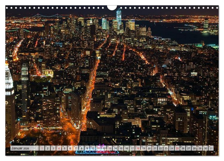 Produktbild: Big City Lights - Metropolen im Lichterglanz (Wandkalender 2026 DIN A3 quer), CALVENDO Monatskalender