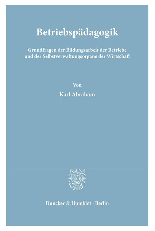 Produktbild: Betriebsp&auml;dagogik.