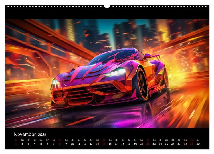 Produktbild: Im Rausch der Geschwindigkeit (hochwertiger Premium Wandkalender 2026 DIN A2 quer), Kunstdruck in Hochglanz