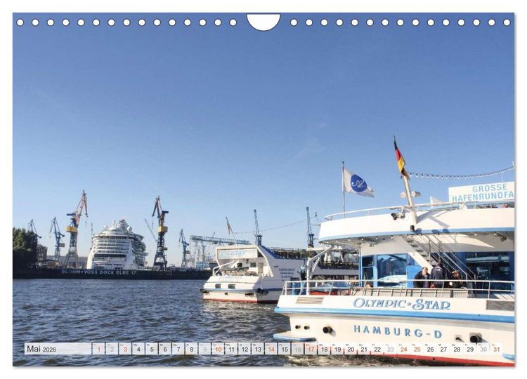 Produktbild: Hansestadt Hamburg (Wandkalender 2026 DIN A4 quer), CALVENDO Monatskalender
