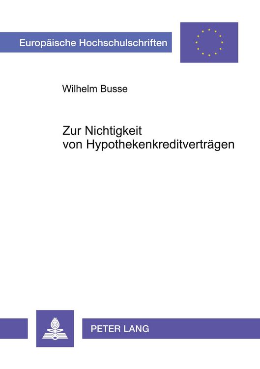 Produktbild: Zur Nichtigkeit von Hypothekenkreditvertr&auml;gen