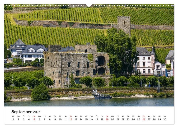 Produktbild: R&uuml;desheim im Licht der Jahreszeiten (hochwertiger Premium Wandkalender 2027 DIN A2 quer), Kunstdruck in Hochglanz