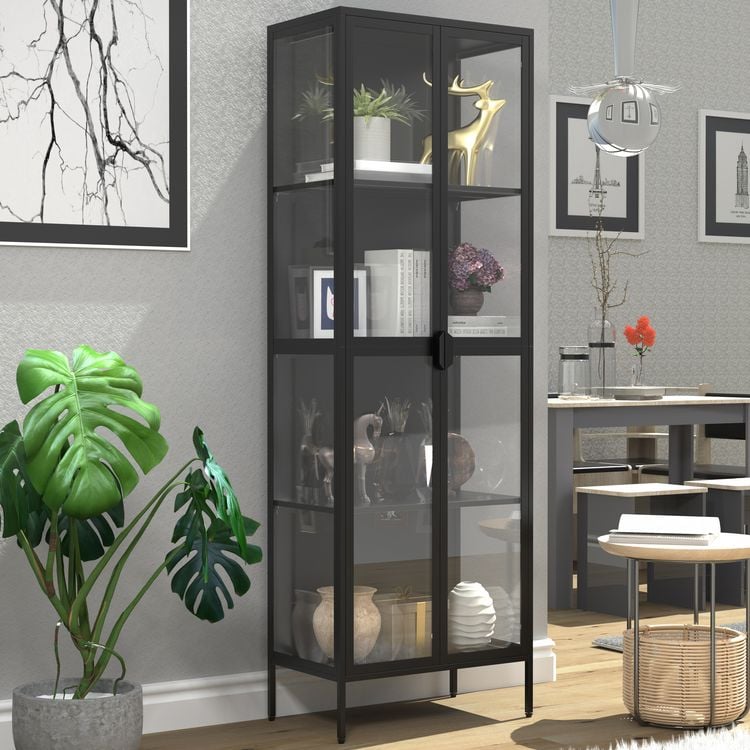 Produktbild: Stahl Standvitrine Vitrine Schaukasten Floka XXL