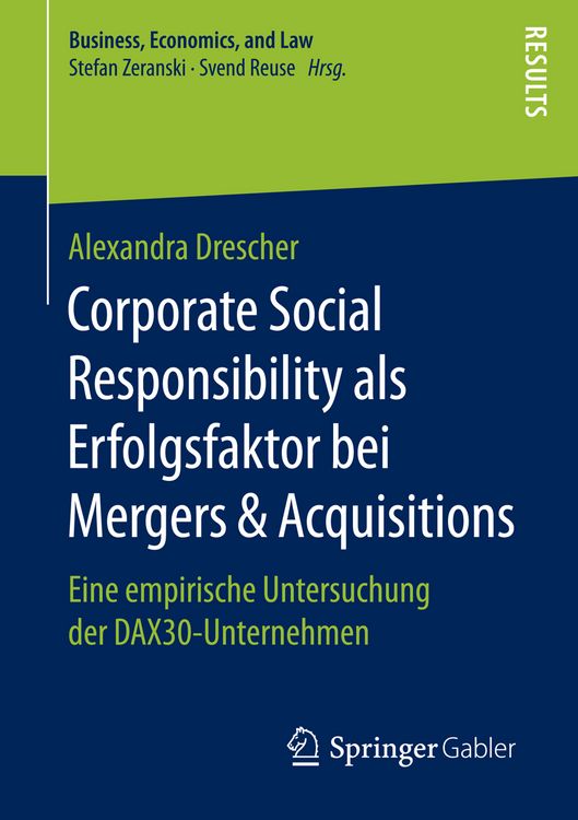 Produktbild: Corporate Social Responsibility als Erfolgsfaktor bei Mergers & Acquisitions