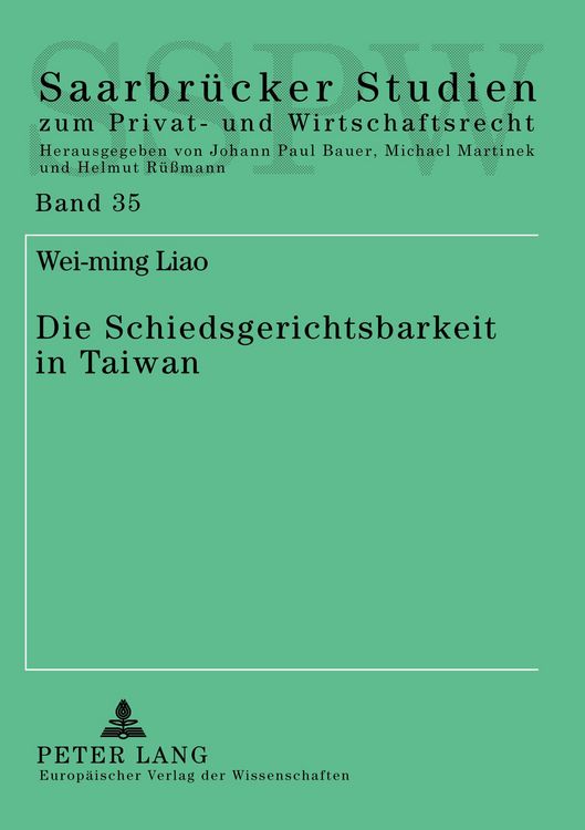 Produktbild: Die Schiedsgerichtsbarkeit in Taiwan