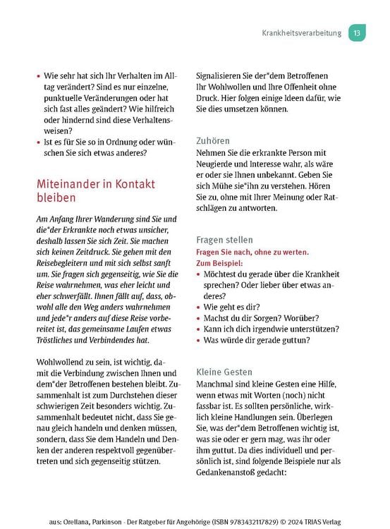Produktbild: Parkinson. Der Ratgeber f&uuml;r Angeh&ouml;rige