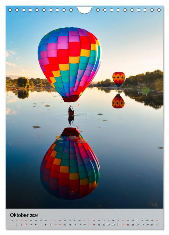 Produktbild: Ballon fahren - mein Traum (Wandkalender 2026 DIN A4 hoch), CALVENDO Monatskalender