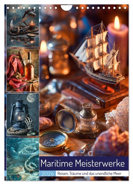 Produktbild: Maritime Meisterwerke (Wandkalender 2026 DIN A4 hoch), CALVENDO Monatskalender