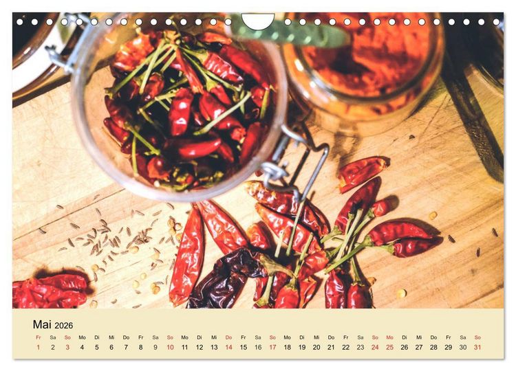Produktbild: Aromatische Gew&uuml;rze. Die himmlischen Kostbarkeiten aus aller Welt (Wandkalender 2026 DIN A4 quer), CALVENDO Monatskalender