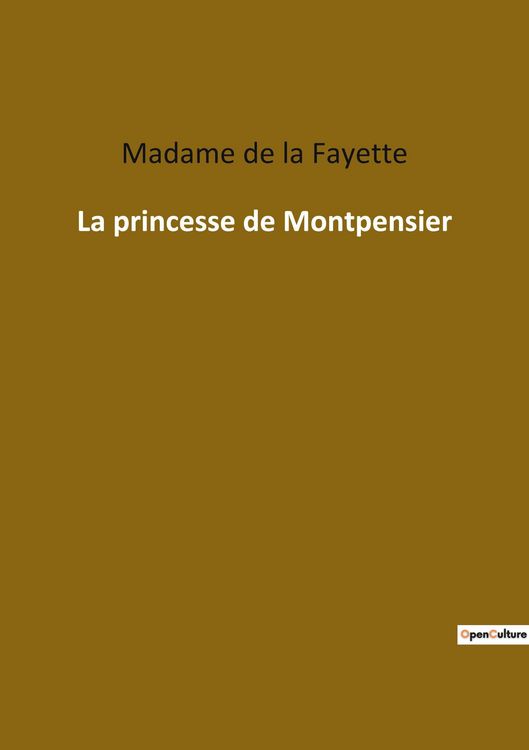Produktbild: La princesse de Montpensier