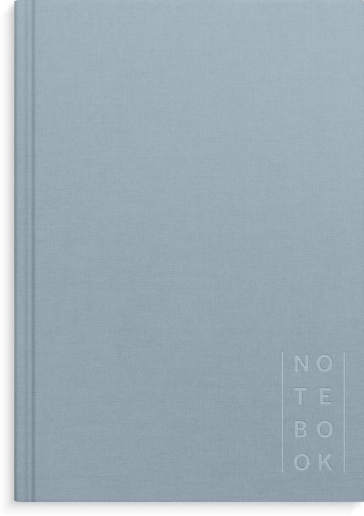 Produktbild: Burde Notizbuch Textil hellblau liniert A5