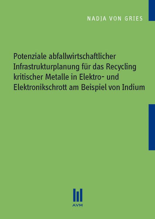 Produktbild: Potenziale abfallwirtschaftlicher Infrastrukturplanung f&uuml;r das Recycling kritischer Metalle in Elektro- und Elektronikschrott am Beispiel von Indium