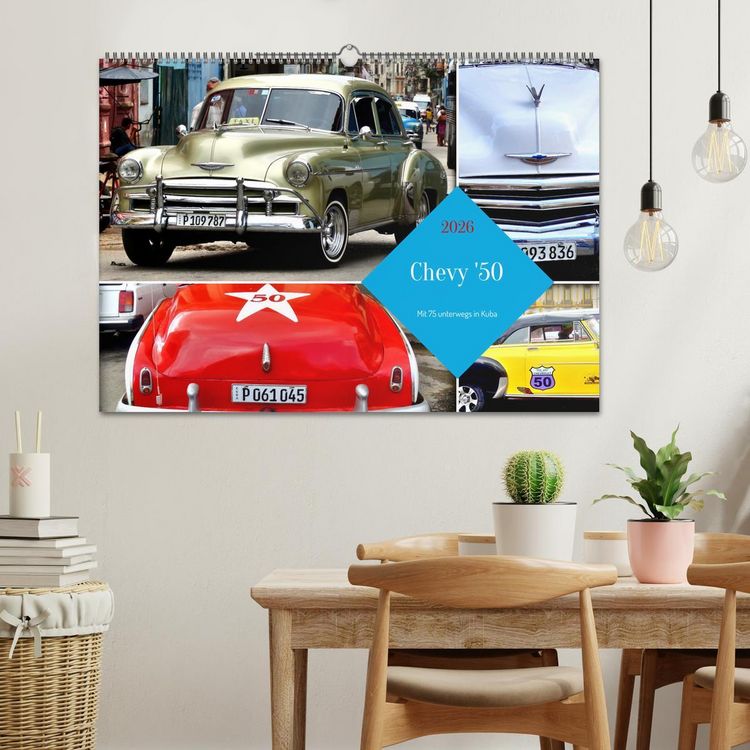 Produktbild: Chevy '50 - Mit 75 unterwegs in Kuba (Wandkalender 2026 DIN A2 quer), CALVENDO Monatskalender