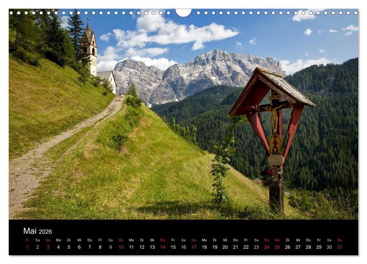 Produktbild: Ladinien - Wo S&uuml;dtirol am sch&ouml;nsten ist (Wandkalender 2026 DIN A3 quer), CALVENDO Monatskalender