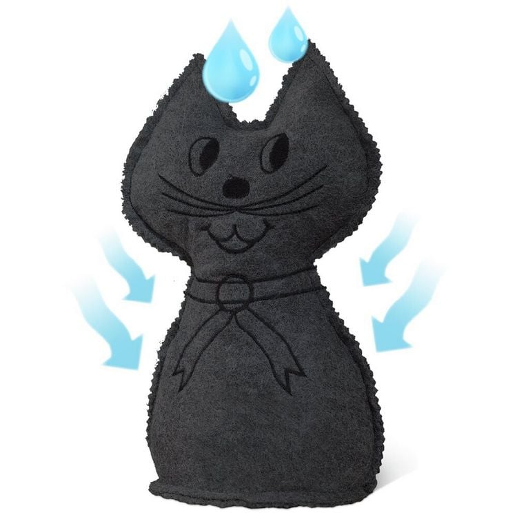 Produktbild: Raumentfeuchter Mod. Katze, 2er Set, schwerer T&uuml;rstopper