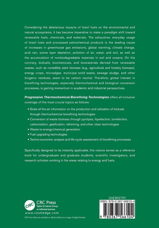 Produktbild: Progressive Thermochemical Biorefining Technologies