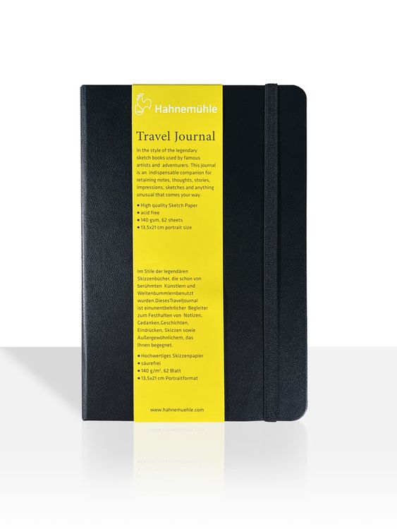 Produktbild: Hahnem&uuml;hle Papier Travel Journal, 13,5 x 21 cm Hochformat, 140 g/m&sup2;