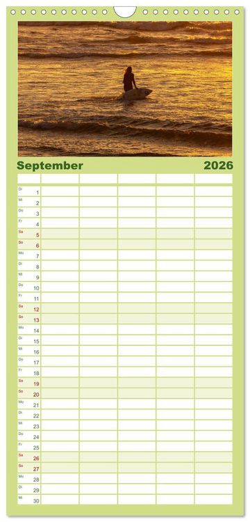 Produktbild: Familienplaner 2026 - Arcachon Bordeaux Cap Ferret mit 5 Spalten (Wandkalender, 21 x 45 cm) CALVENDO
