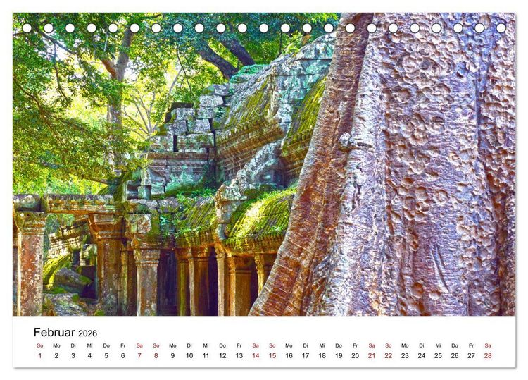 Produktbild: Blickpunkte in Kambodscha (Tischkalender 2026 DIN A5 quer), CALVENDO Monatskalender