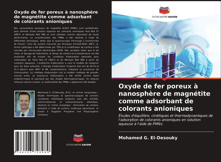 Produktbild: Oxyde de fer poreux &agrave; nanosph&egrave;re de magn&eacute;tite comme adsorbant de colorants anioniques