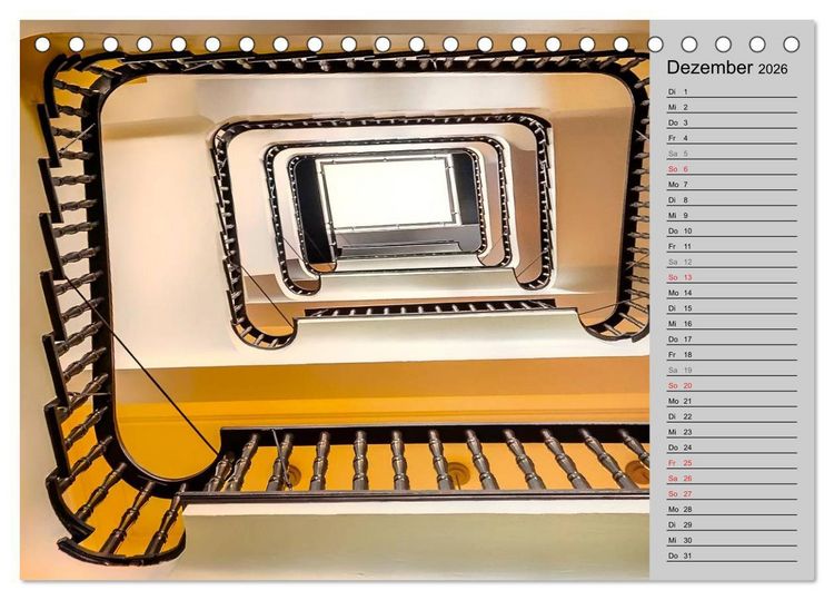 Produktbild: Faszination Treppen (Tischkalender 2026 DIN A5 quer), CALVENDO Monatskalender
