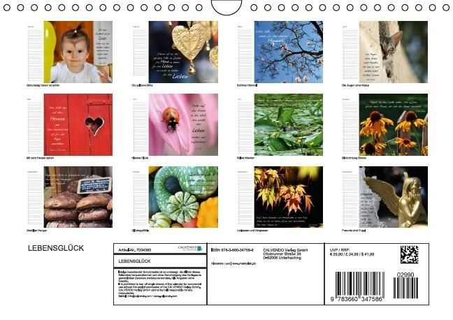 Produktbild: LEBENSGL&Uuml;CK (Wandkalender immerw&auml;hrend DIN A4 quer)