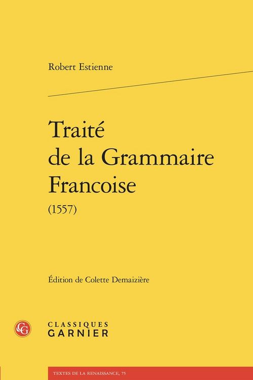 Produktbild: Trait&eacute; de la grammaire fran&ccedil;oise (1557)