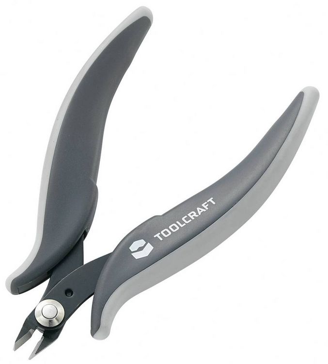 Produktbild: TOOLCRAFT 816745 Elektronik- u. Feinmechanik Seitenschneider ohne Facette 125mm