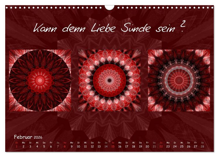 Produktbild: Mandala Trilogien (Wandkalender 2026 DIN A3 quer), CALVENDO Monatskalender