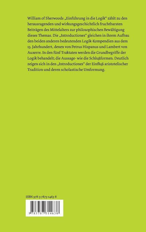 Produktbild: Introductiones in Logicam. Einf&uuml;hrung in die Logik