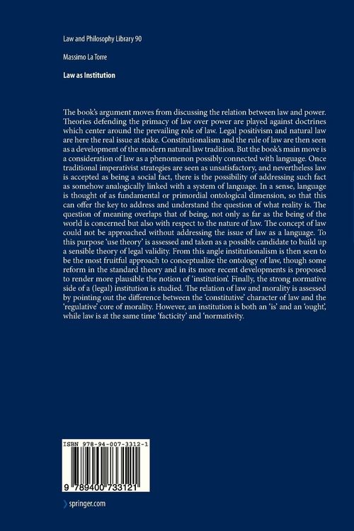 Produktbild: Law as Institution