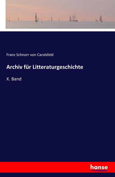 Produktbild: Archiv f&uuml;r Litteraturgeschichte